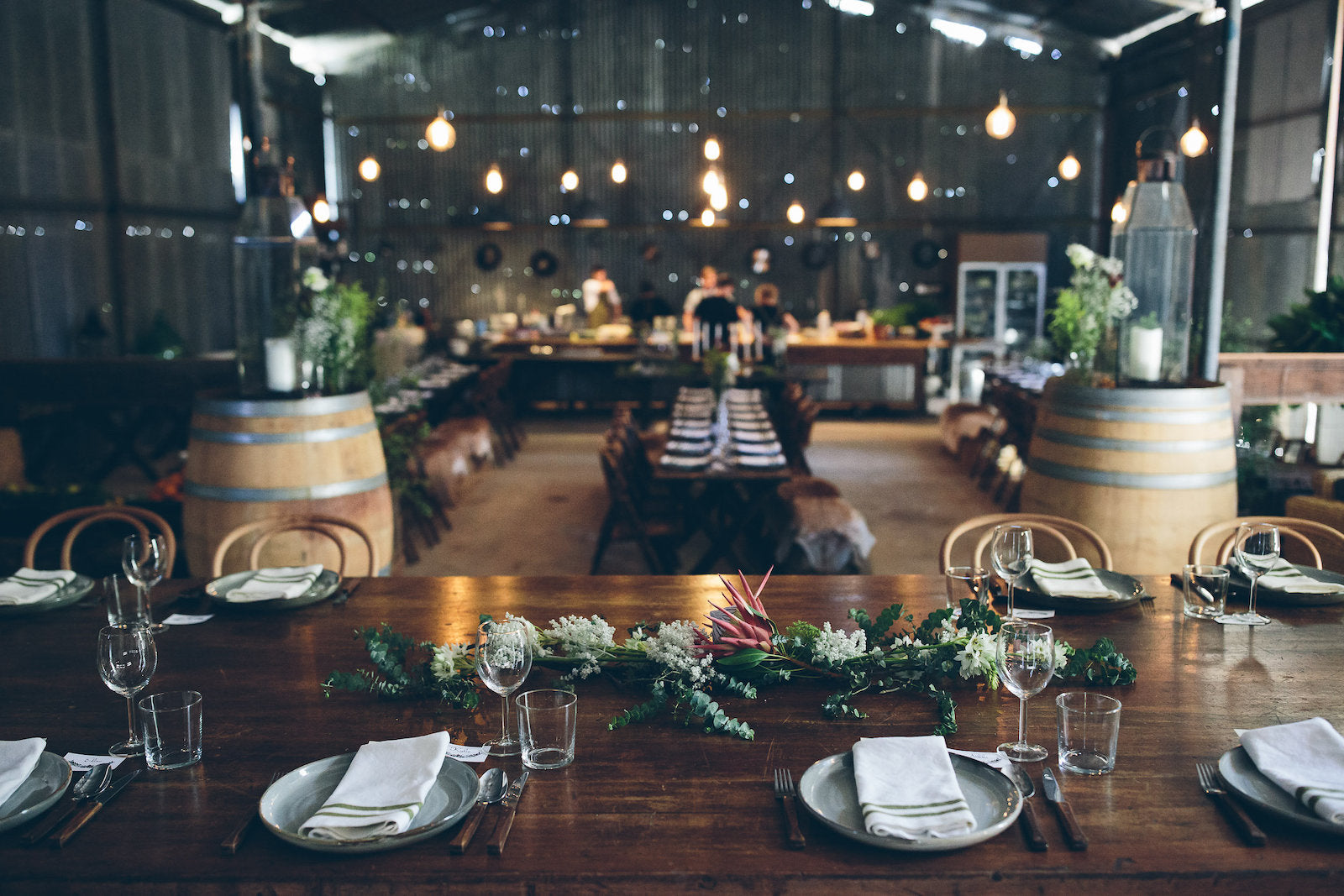Inside shed table setting - image credit Willow and Co